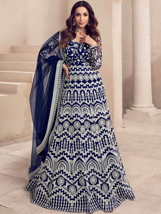 floral-thread-embroidered-anarkali-kurta-with-dupatta