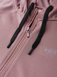 Thumbnail for Women Jet Black Solid Rapid-Dry Antimicrobial Running Jacket