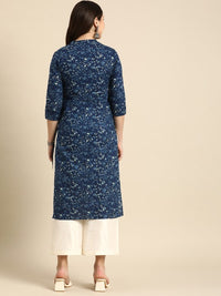 Thumbnail for Women Mandarin Collar Straight Kurta