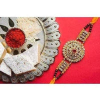 Thumbnail for stones-designer-rakhi-with-kaju-katli-swee