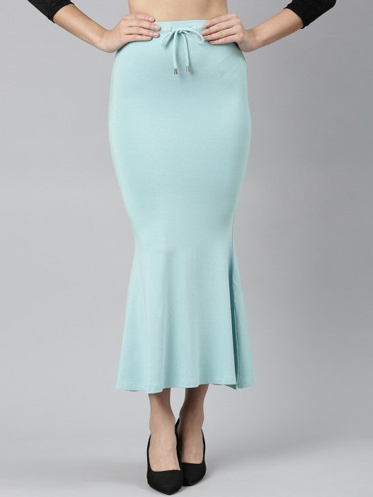 Side Slit High-Rise Stretchable Viscose Saree Skirt