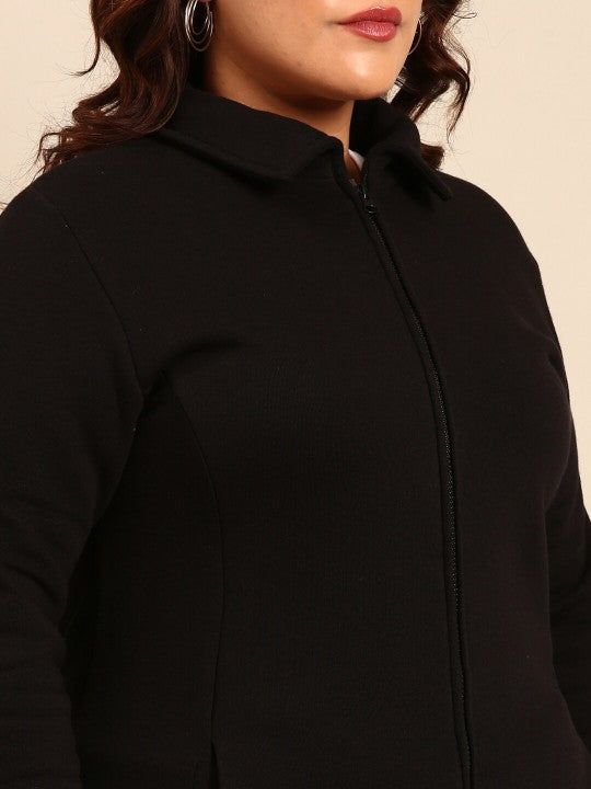 plus-size-mock-collar-cotton-bomber-jacket