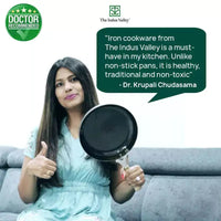 Thumbnail for The Indus Valley 100% Pure Iron Cookware Set: Tawa+ Fry Pan+ Wok, Toxin