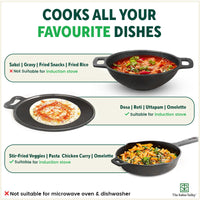 Thumbnail for The Indus Valley Super Smooth Cast Iron Set: Frypan+ Kadai+ Tawa, Kitchen set for Home, Nonstick, 100% Pure,Toxin