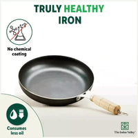 Thumbnail for The Indus Valley 100% Pure Iron Cookware Set: Tawa+ Fry Pan+ Wok, Toxin