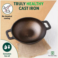Thumbnail for The Indus Valley Super Smooth Cast Iron Set: Frypan+ Kadai+ Tawa, Kitchen set for Home, Nonstick, 100% Pure,Toxin