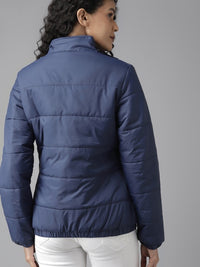 Thumbnail for Women Grey Solid Padded Jacket