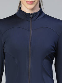 Thumbnail for Women Geometric Lightweight Crop Training or Gym Sporty Jacket