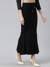 Thumbnail for side-slit-high-rise-stretchable-viscose-saree-skirt