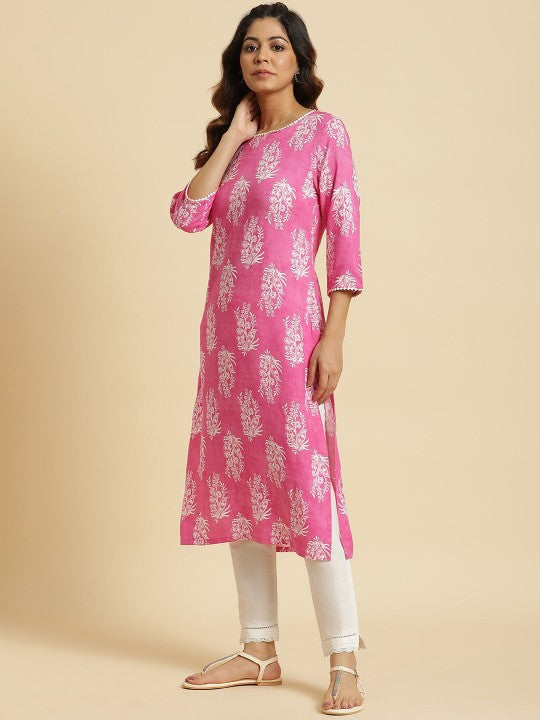 women-floral-printed-straight-kurta