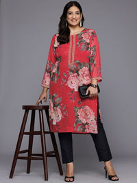 Thumbnail for Plus Size Floral Printed Georgette Kurta