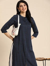 Thumbnail for women-geometric-woven-design-kurta