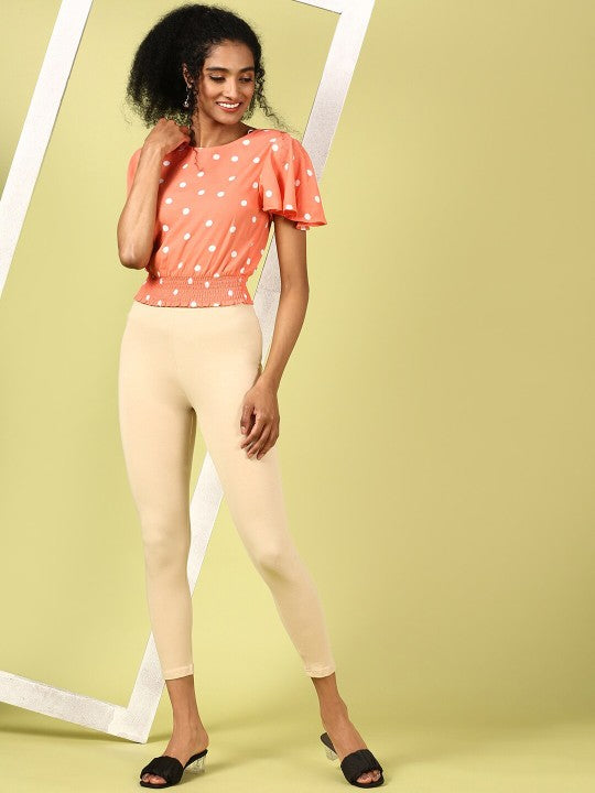 Pure Cotton Ankle-Length Leggings