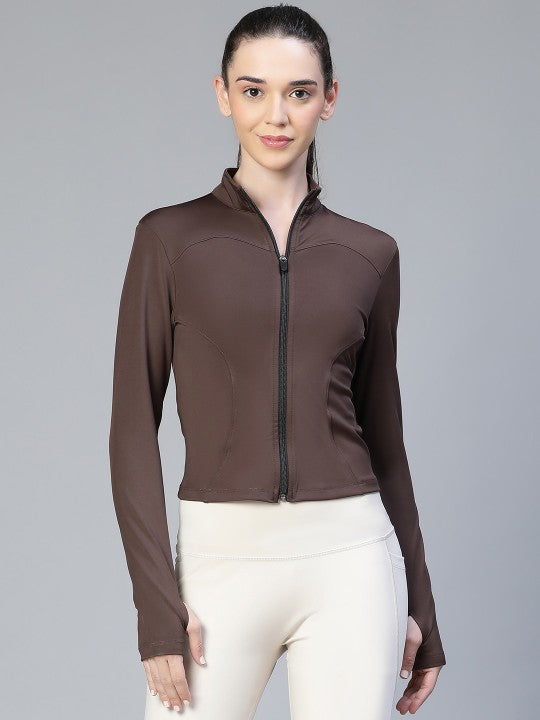 Women Lightweight Crop Training or Gym Sporty Jacket