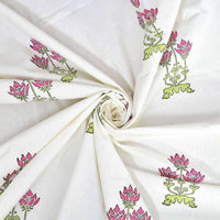 Thumbnail for Floral Hand Block Printed Double 90x108 Inches Bedspread with 2 Pillow Covers