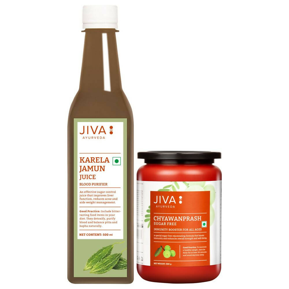 jiva-ayurveda-karela-jamun-juice-&-sugarfree-chyawanprash-combo