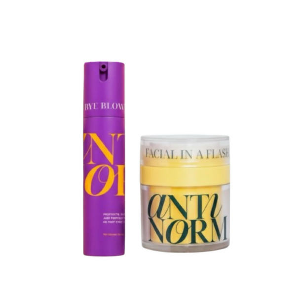 antinorm-bye-bye-blow-dry-hair-serum-and-facial-in-a-flash-enzyme-scrub-comb