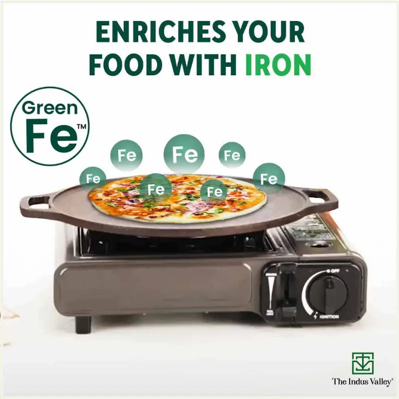 The Indus Valley CASTrong Cast Iron Cookware Set: Tawa+ Kadai+ Fry Pan, Kitchen Set for Home, Pre