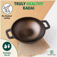 Thumbnail for The Indus Valley Super Smooth Cast Iron Kadai,Pre
