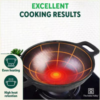 Thumbnail for The Indus Valley Super Smooth Cast Iron Set: Frypan+ Kadai+ Tawa, Kitchen set for Home, Nonstick, 100% Pure,Toxin