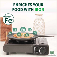 Thumbnail for The Indus Valley CASTrong Cast Iron Cookware Set: Tawa+ Kadai (Wok model), Kitchen Set for Home, Pre