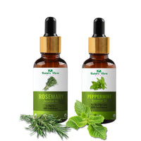 Thumbnail for Nature Glow Herbal Rosmerry & Peppermint Hair Oil Combo