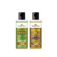 Thumbnail for Nature Glow Herbal Neem & Castor Hair Oil Combo