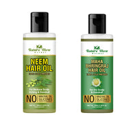 Thumbnail for nature-glow-herbal-neem-&-bhringraj-hair-oil-comb