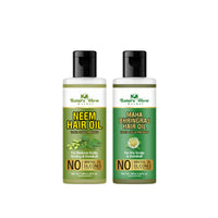 Thumbnail for Nature Glow Herbal Neem & Bhringraj Hair Oil Combo