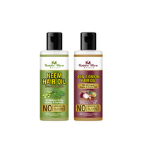 Thumbnail for Nature Glow Herbal Neem & 4 In 1 Onion Hair Oil Combo