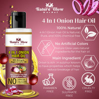 Thumbnail for Nature Glow Herbal Neem & 4 In 1 Onion Hair Oil Combo