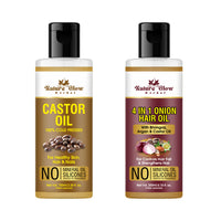 Thumbnail for nature-glow-herbal-castor-oil-&-4-in-1-hair-oil-comb