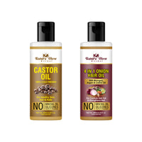 Thumbnail for Nature Glow Herbal Castor Oil & 4 In 1 Hair Oil Combo