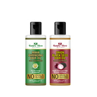 Thumbnail for Nature Glow Herbal Bhringraj & Onion Black Seed Hair Oil Combo