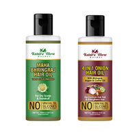 Thumbnail for Nature Glow Herbal Bhringraj & 4 In 1 Hair Oil Combo