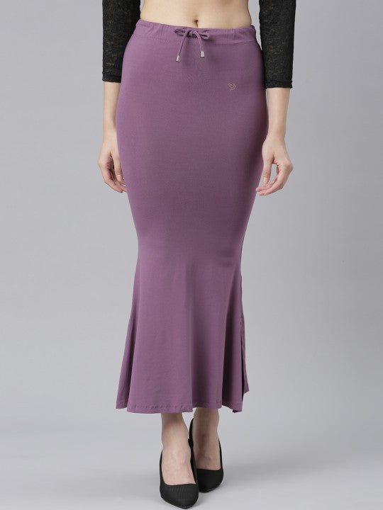 Side Slit High-Rise Stretchable Viscose Saree Skirt