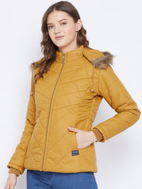 Thumbnail for women-mustard-insulator-puffer-jacket