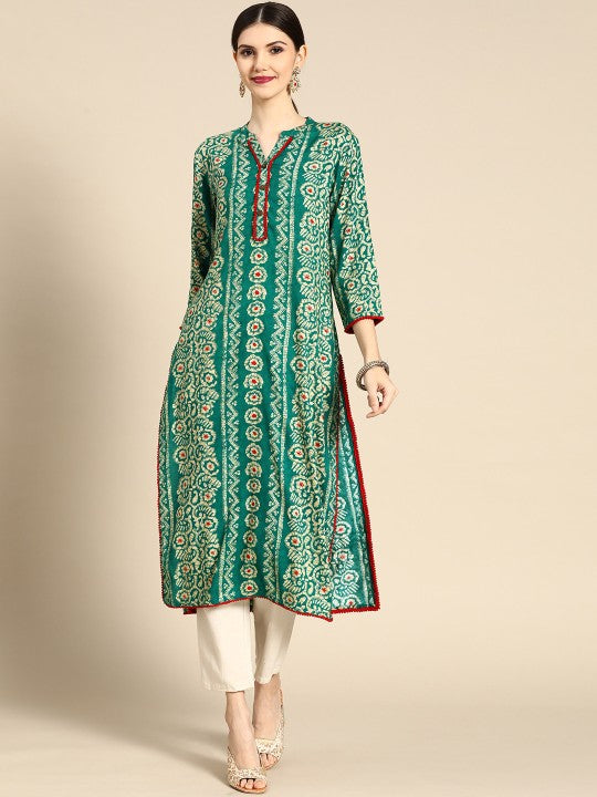 women-green-&-off-white-ethnic-motifs-printed-kurta
