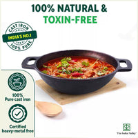 Thumbnail for The Indus Valley Super Smooth Cast Iron Kadai,Pre