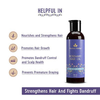 Thumbnail for Avimee Herbal Rosemary Hair Oil For Hair Growth With Neem, Amla & Bhringraj Oil