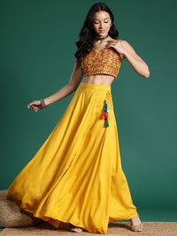 Thumbnail for Embroidered Mirror Work Ready to Wear Lehenga