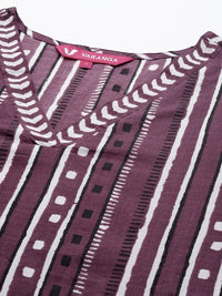 Thumbnail for Women Blue & White Printed Kurta