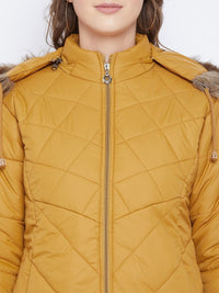 Thumbnail for women-mustard-insulator-puffer-jacket