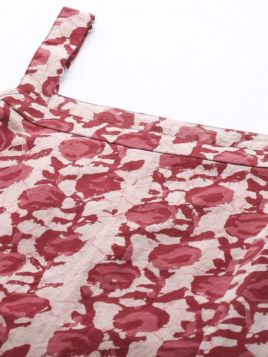 women-pink-&-magenta-printed-strappy-straight-kurta