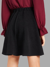 Thumbnail for girls-self-design-knee-length-flared-skirts