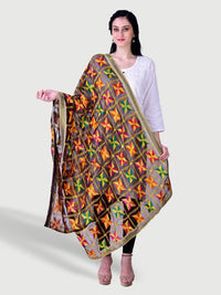 Thumbnail for Embroidered Dupatta with Phulkari