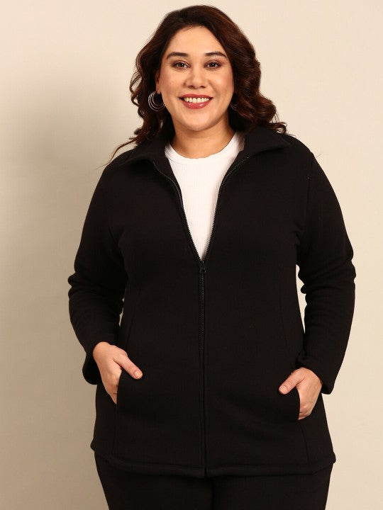 plus-size-mock-collar-cotton-bomber-jacket
