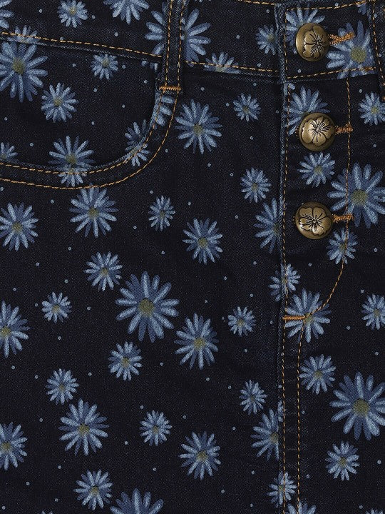 girls-floral-printed-denim-knee-length-a-line-skirts