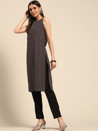 Thumbnail for Women Ethnic Motifs Printed Kantha Work Dobby Kurta