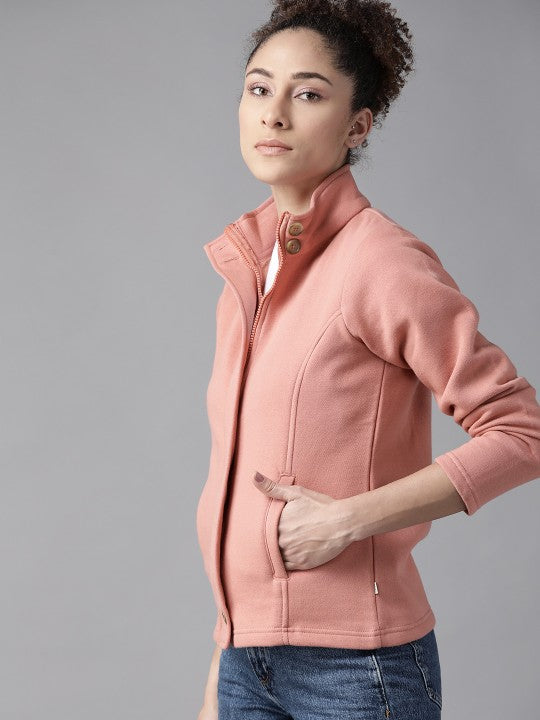 Women Brown Solid Tailored Jacket